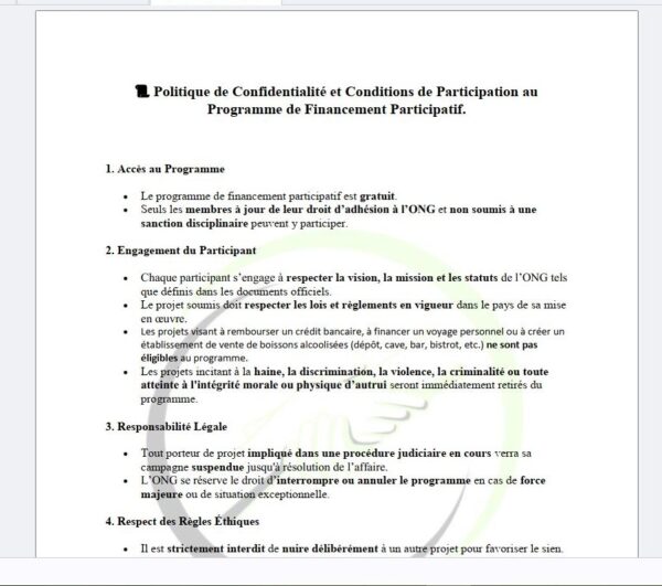 Condition de participation